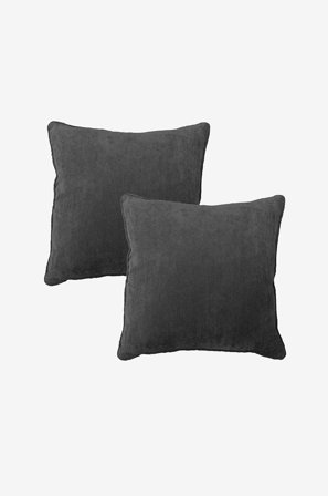 Redlunds - Eddie fodral 45x45 2-pakning - Grå - Pynteputer & putetrekk - 45X45 - Fra Homeroom