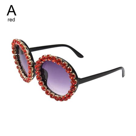 Retro Solglasögon För Kvinnor Flower Round Fashion Disco Festival S
