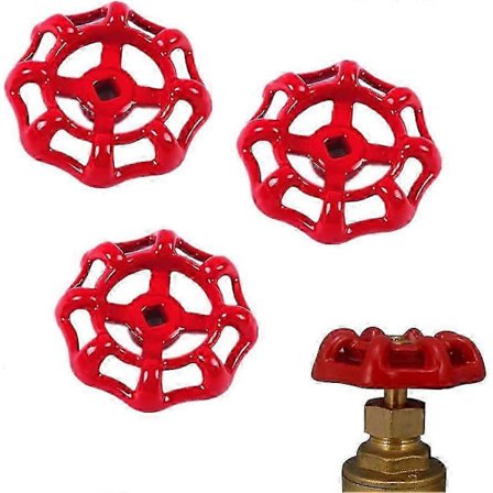 3 stk. Hanehåndtag Skydeventil Rød Ventil Håndhjul Ventil Udskiftning Hanehåndtag Ventil til Hane