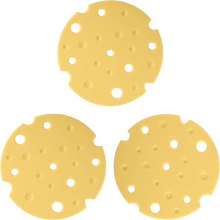 3-pack Gula Silikon Grytunderlägg - Runda Värmebeständiga Underlägg för Tallrikar, Kastruller & Muggar, Bänkskiveskydd