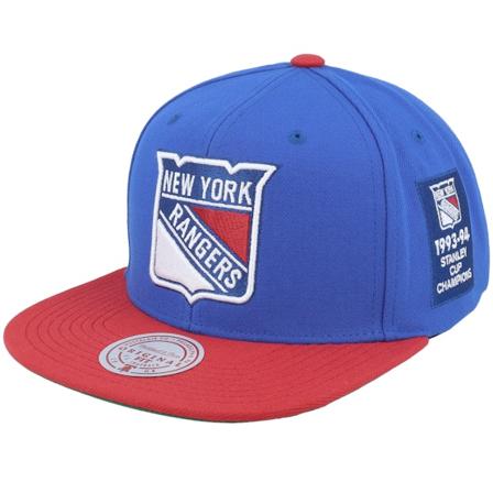 Mitchell & Ness - NHL Blu snapback Cappellino - New York Rangers 2 Tone Side Patch Blue Snapback @ Hatstore