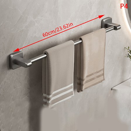 Håndklædeholder Plads Aluminium Ingen Boring Badeværelsesarrangører Sel