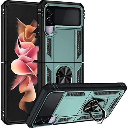 Kompatibel med Samsung Galaxy Z Flip 3 Fodral, [Military Gra