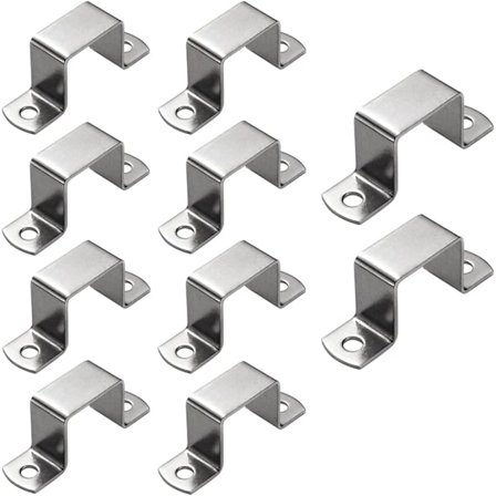 Firkantet Rørklemme 10 stk Firkantet Oval Rørklemme, Rustfrit Stål Firkantet Rørspænde, U-Formet Rørklemme, Hesteklemme Rørspænde (20mm)