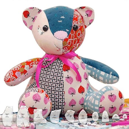 10 stk. Memory Bear Skabelon Lineal Sæt (10 stk.) NEM BEGYNDER TEDDY, 50% Tilbud