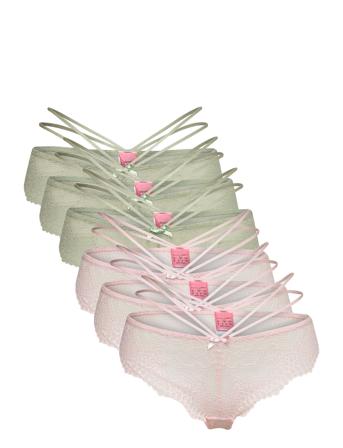 6-Pack Gina Brasilian R Lingerie Panties Brazilian Panties Lyserød Hunkemöller