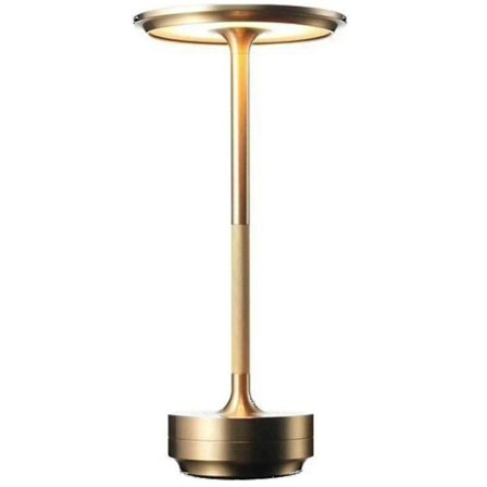 Ledningsfri bordlampe, dæmpbar, vandtæt, metal, USB-genopladelig bordlampe (guld)