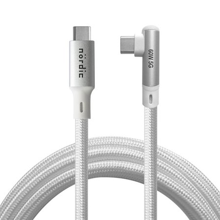 NÖRDIC VR Link-kabel 5m USB3.2 Gen1 USB-C til C 5Gbps 3A Hurtigopladning Quest 2 Super Speed ​​​​USB Link-kabel Hvid