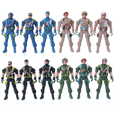 Tilfældig 1 stk. militærlegetøjssæt Special Force Actionfigurer Børnelegetøj Plastik 9cm Soldater Mænd