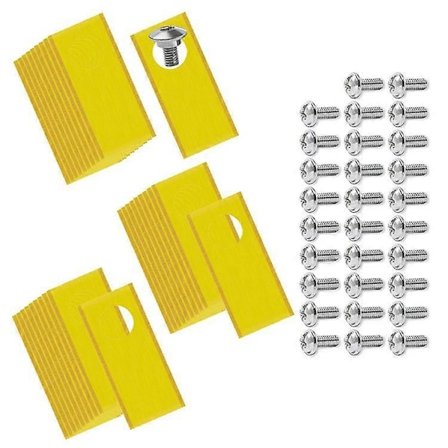 30 kpl Yhteensopivia Honda Miimo robottiruohonleikkurin ruostumattomasta teräksestä valmistettuja vaihtoteriä, 39,2 x 17,5 mm (FMY)