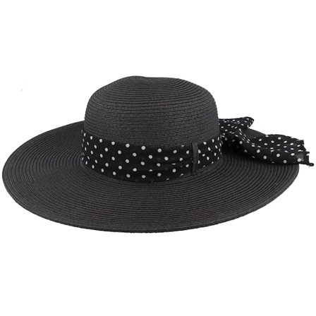 Sur la tête - Womens Beachside Black Sun Hat Sunhat Black Cap - @ Hatstore