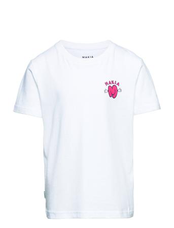 Hug T-Shirt T-shirts Short-sleeved Hvit Makia