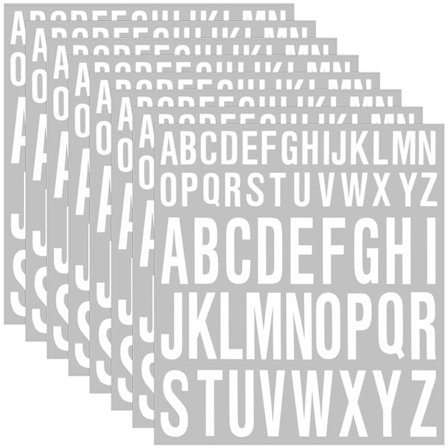 8 vinyl selvklæbende bogstavklistermærker