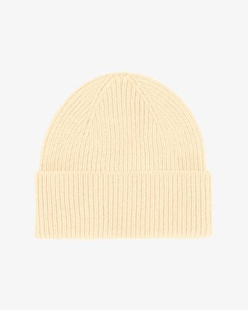 Merino Wool Beanie - Soft Yellow
