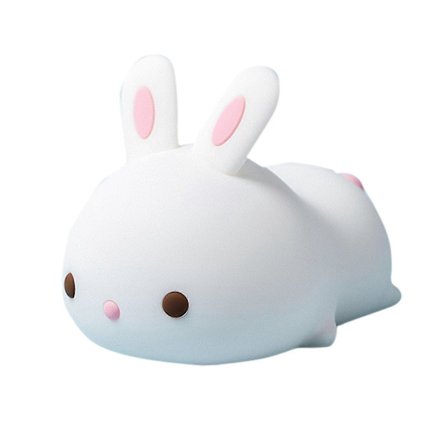 Baby Sleep Med Led Söt Kanin 7 Färg Klapp Lampa Silikon Nattlampa