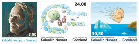 Grønland - Moderne kunst - Postfrisk sæt 3v