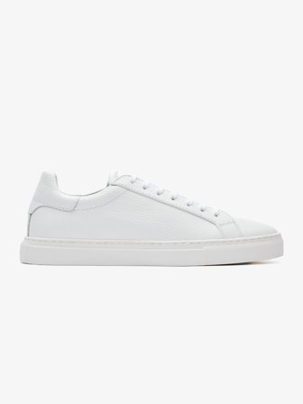 John Henric Men's White Sneakers Leather Size 44