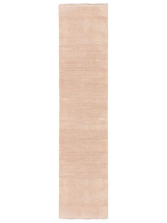 Small Handloom Fringes Rug - Light Pink 80X300 Wool, In Modern Style