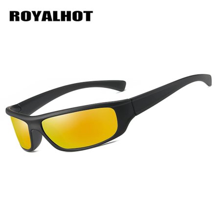 RoyalHot Polariserede Cool Cosy Sports Solbriller til Mænd og Kvinder Vintage Solbriller Retro Briller Shades Oculos Mand spt019