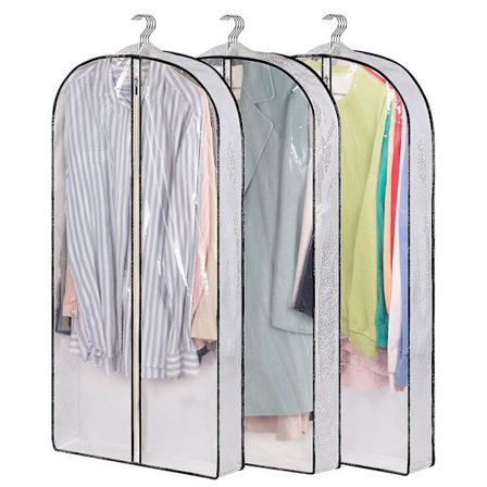 40" Hængende Tøjposer til Skab Opbevaring Dragtpose 4" Gusseted Klar Tøj Dæksel til Frakke, Jakke