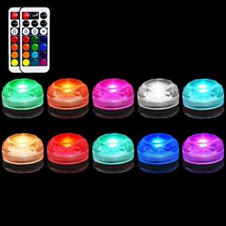 Vattentäta LED-minilampor Flerfärgade Vattentäta RGB Tealight Ho