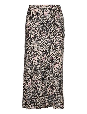 Prt Gathered Detail Midi Skirt Patterned Calvin Klein