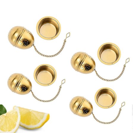 4-pack tesil i rostfritt stål med kedja för löste