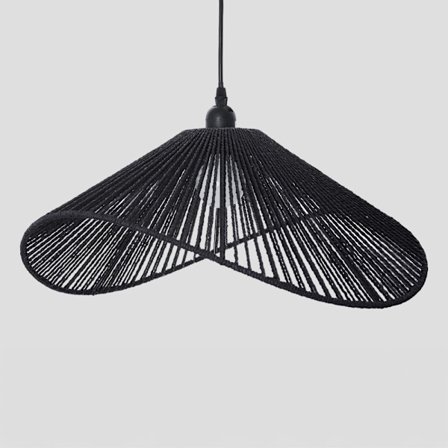 Musta paperiköysi riippuvalaisin, 47,5x21cm