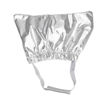 Vandtæt Kat Badehat Justerbar Åndbar Polyester Kæledyrs Brusehat til Hunde Sølv M