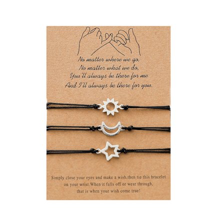 3 handgjorda matchande armband, par armband