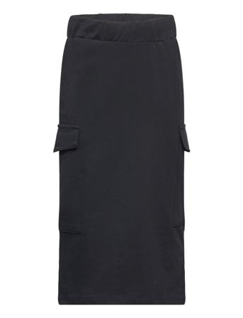 Nlfnargo Lw Cargo Sweat Skirt Dresses & Skirts Skirts Maxi Skirts Black LMTD