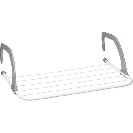 Hot tilbud til lav pris! Tørrestativ til tøj - Hængende stativ til radiator og balkon, Lille størrelse, 3m Tørrekapacitet, Hvid, 50cm Længde - Glad