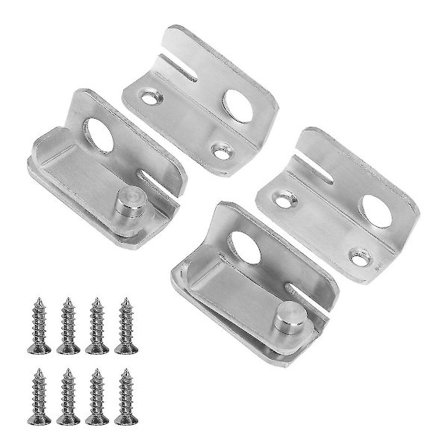 2 stk. Låsebeslag i rustfritt stål Tyverisikring Høyreåpning Låsebeslag Dørlås Låsebolt For Soverom Stue