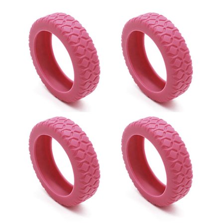 Resväskehjulskydd Silikon Tysta Skydd Bullerdämpande Anti-Repa Resväskehjulskydd rosa 4 st