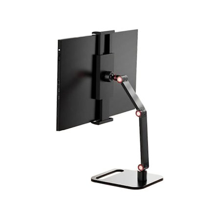 Bærbar Skjerm Display Brakett Skjermholder Universell for 17,3-tommers Utvidelsesskjerm 360-graders Justerbar Ekstern Vertikal Skjermstativ O