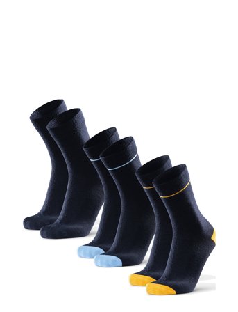 Merino Dress Socks 3-Pack Patterned Danish Endurance