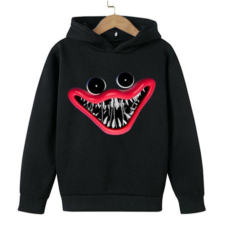 Kid Poppy Playtime Huggy Wuggy Huppari Takki Ulkona Talvi Musta Black 140 cm