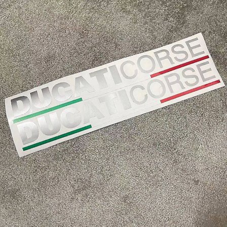 Monivärinen moottoripyörän vinyylitarra heijastava Ducati 848 1199 1098 S 899 -logo runko polkimet sivupaneelit Italian lippu Ducati Corse
