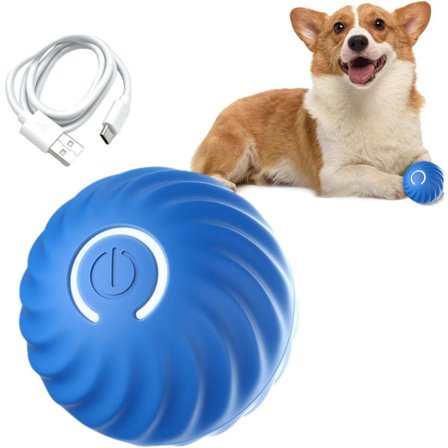 Selvrullende Bold til Hunde Smart Selvrullende Bold med 2 Tilstande Lang Batterilevetid Intelligent Driller Bold til Katte med Udskiftelig Skal