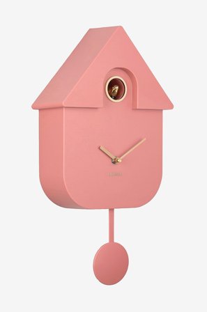 Karlsson - Seinäkello Modern Cuckoo Oro - Roosa - Seinäkellot & pöytäkellot - - Homeroom