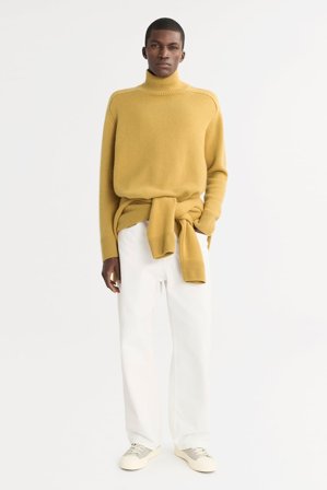 Soft Goat - Men's Turtleneck - L - Light Honey