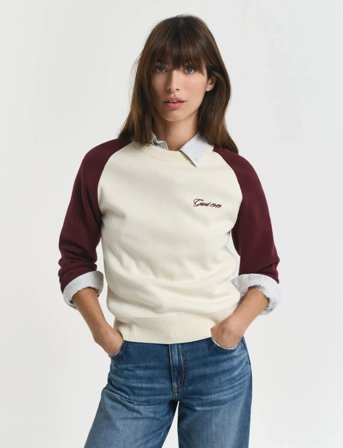 GANT Color Blocked Cotton C-Neck - Multi/patterned - XXL