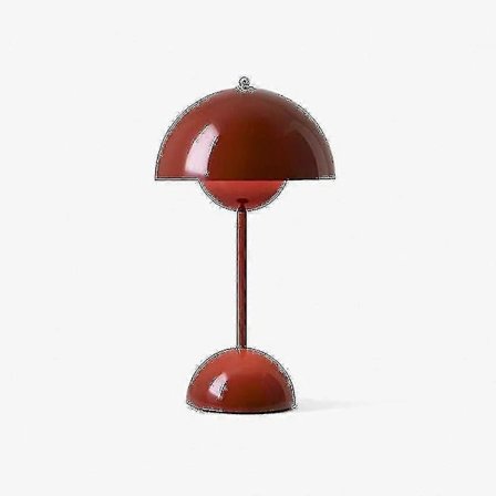 Nordisk Genopladelig Bordlampe Blomst Sengelampe Svamp Soveværelse Borddekoration Natbordslampe Natlamper -gt Rød
