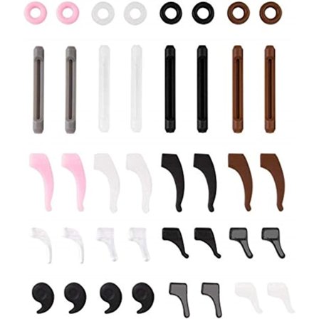 Par med brilleholdere, premium silikon sklisikker brilleholder, komfortable ørekroker, beskyttelse for solbriller, lesebriller