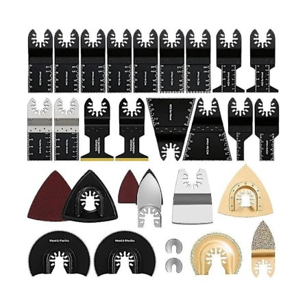 88 stk oscillerende sagblad, tremetallskjærende multiverktøy Bi-metallblad Hurtigutløser verktøyblad