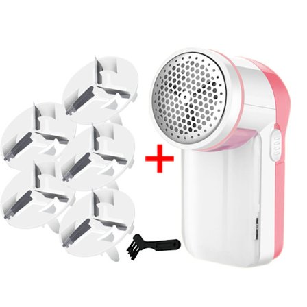 Oppladbar lo-fjerner - Med 5 ekstra blader (Rosa/Hvit)