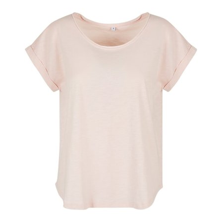 Bygg ditt varumärke Dam/Dam lång Slub T-shirt 3XL Rosa