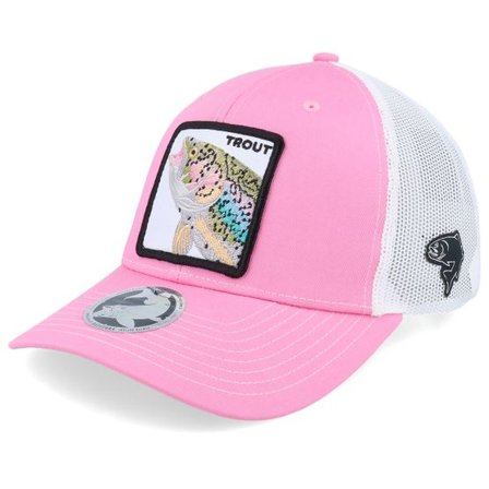 Skillfish - Rosa trucker Keps - Trout Pro Fishing 112 Split Hot Pink/White Trucker @ Hatstore