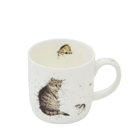 Wrendale Mugg Cat and Mouse 31 cl Kök & matlagning Vit