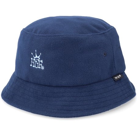 HUF - Blauw bucket Hoed - Crown Polar Fleece Hat Navy Bucket @ Hatstore